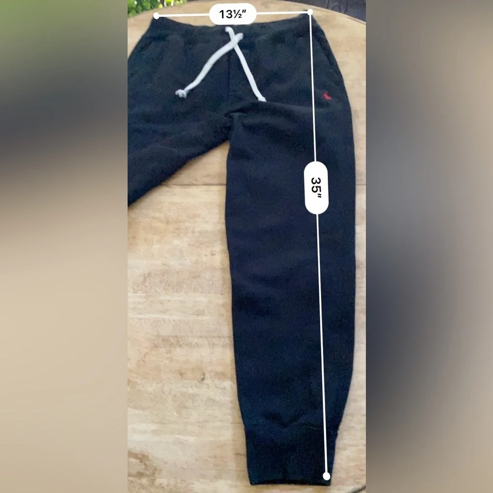 Polo Ralph Lauren Men’s Sz XS Polo‎ Black Fleece Sweatpants